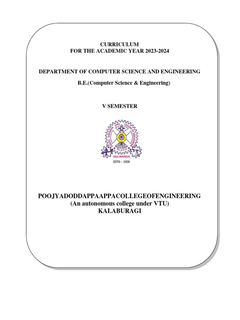 21 series cse curriculum v semester pdf computer network