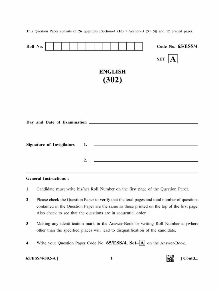 302 English - ESS - ABC Set | PDF