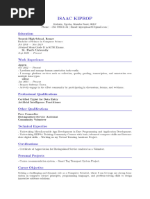 Attachment CV