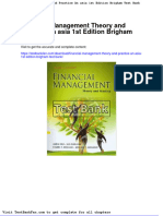 Full Download Financial Management Theory and Practice An Asia 1st Edition Brigham Test Bank