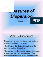 Measures of Dispersion Week 4