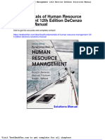 Full Download Fundamentals of Human Resource Management 12th Edition Decenzo Solutions Manual