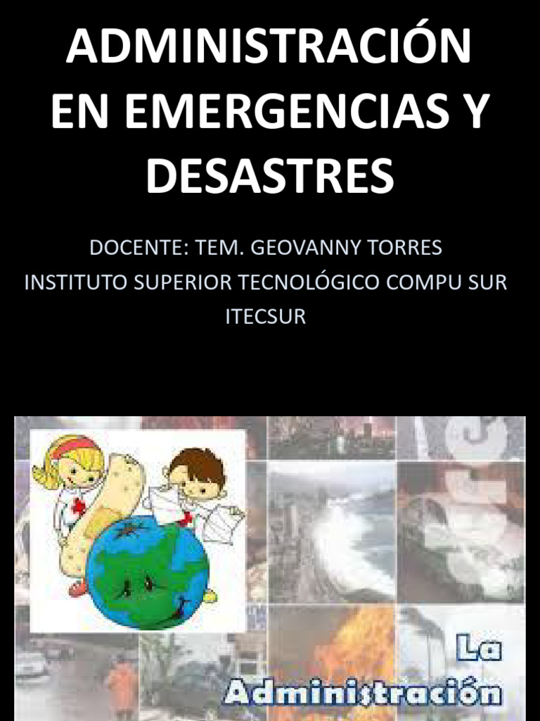 Administración en Emergencias y Desastres | PDF | Riesgo | Planificación