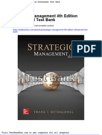 Full Download Strategic Management 4th Edition Rothaermel Test Bank