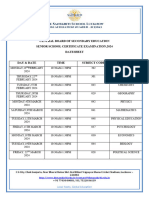 Class Xii Board Examination Datesheet Acy 2023-24