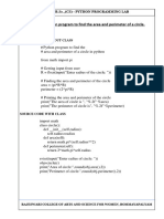 III-bsc Python Lab-Record