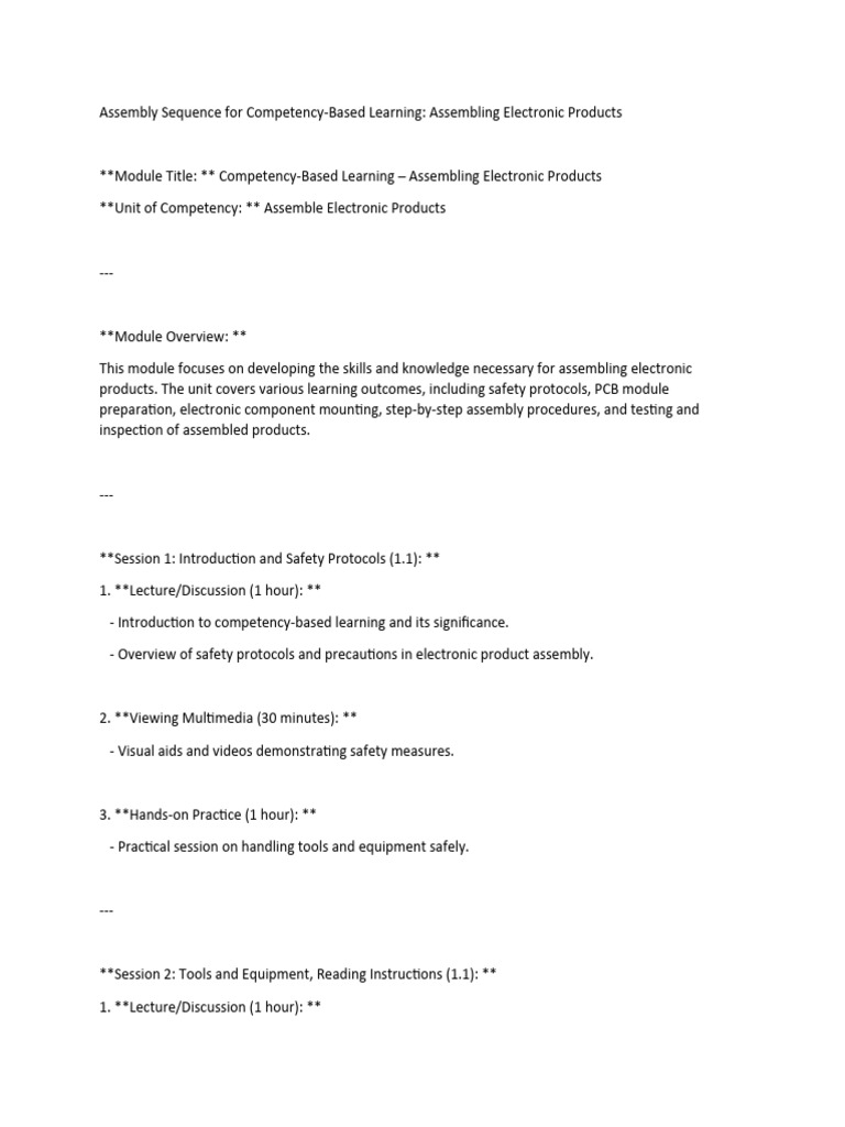 Assembling Electronic Products Training | PDF | Printed Circuit Board ...
