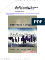 Full Download Fundamentals of Information Systems 9th Edition Stair Solutions Manual