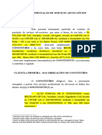 Modelo - de - Contrato - de - Prestação - de - Serviços - Advocatícios-Com Cláusula de Negócio Processual - Word - Docx - Documentos Google