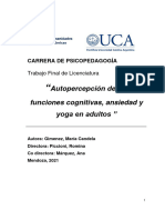 Autopercepción Funciones Cognitivas