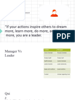 Transition From Manager To Leader