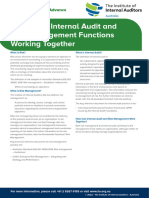 Factsheet Internal Audit and Risk Management Functions Working Together