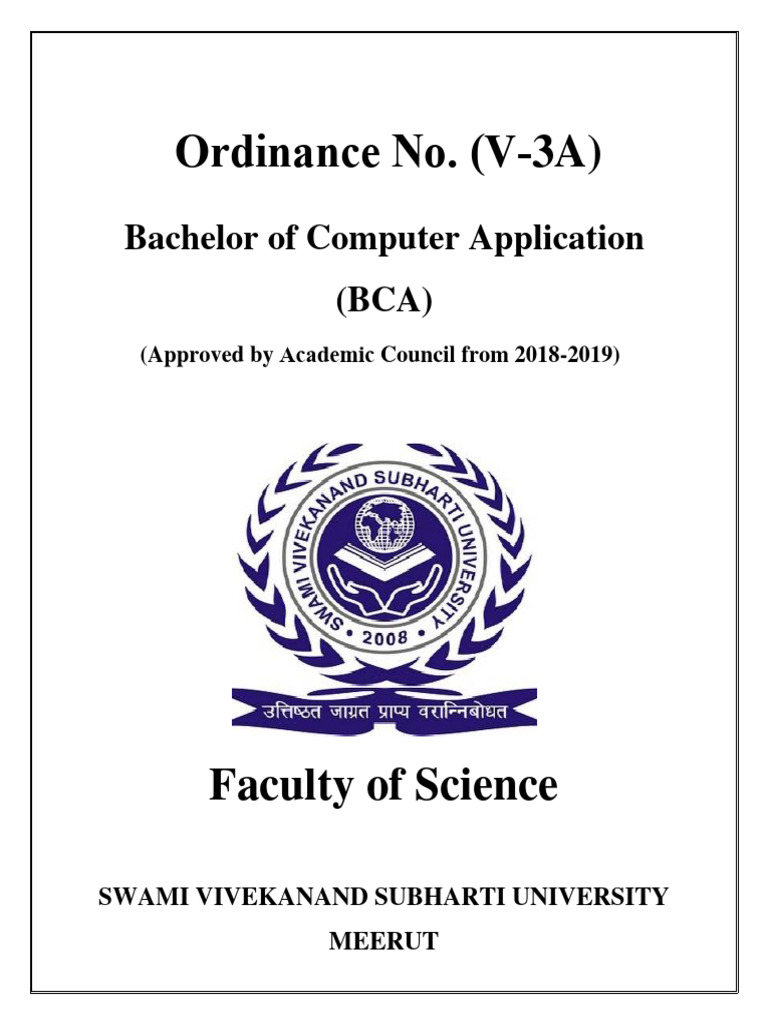 BCA Course PDF | PDF | Course Credit | University And College Admission