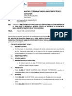 INFORME N°17-2, Observaciones MEJORAMIENTO IE ANGELITA BOHORQUEZ