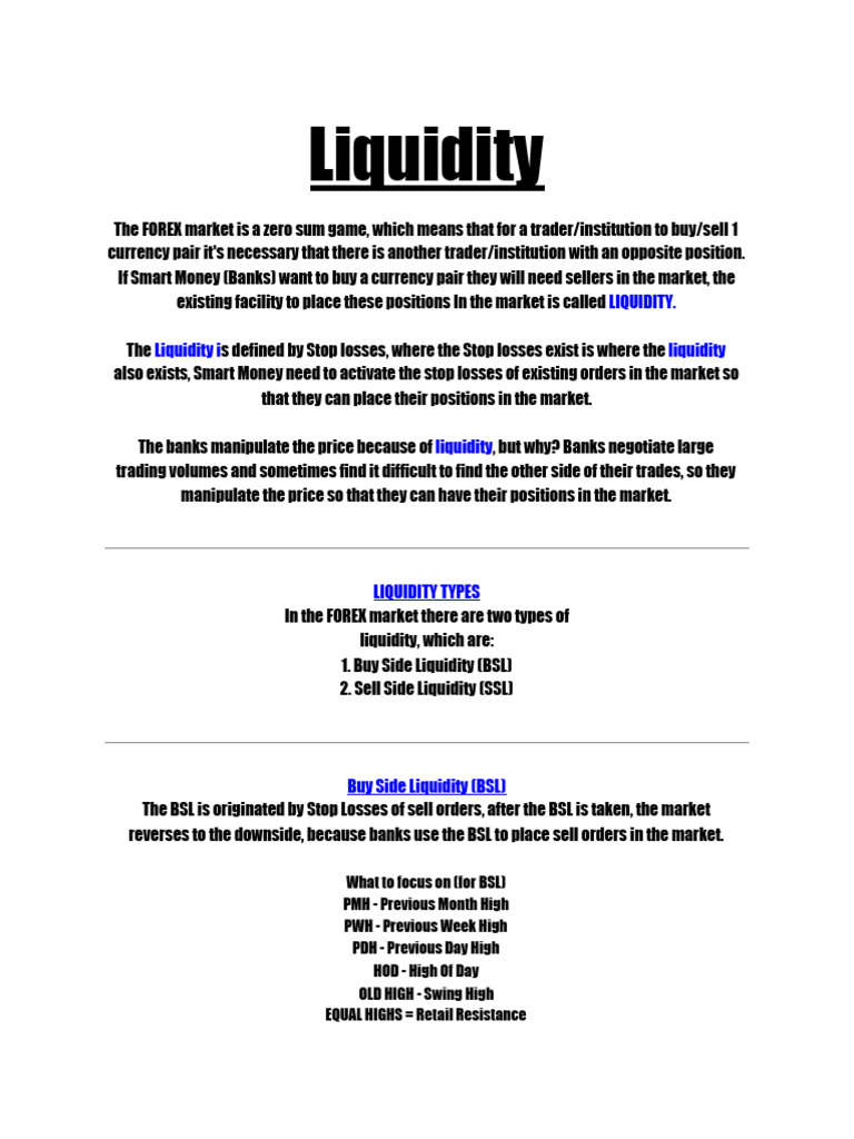 Liquidity | PDF | Day Trading | Foreign Exchange Market