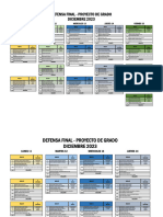 Calendario Proyecto de Grado