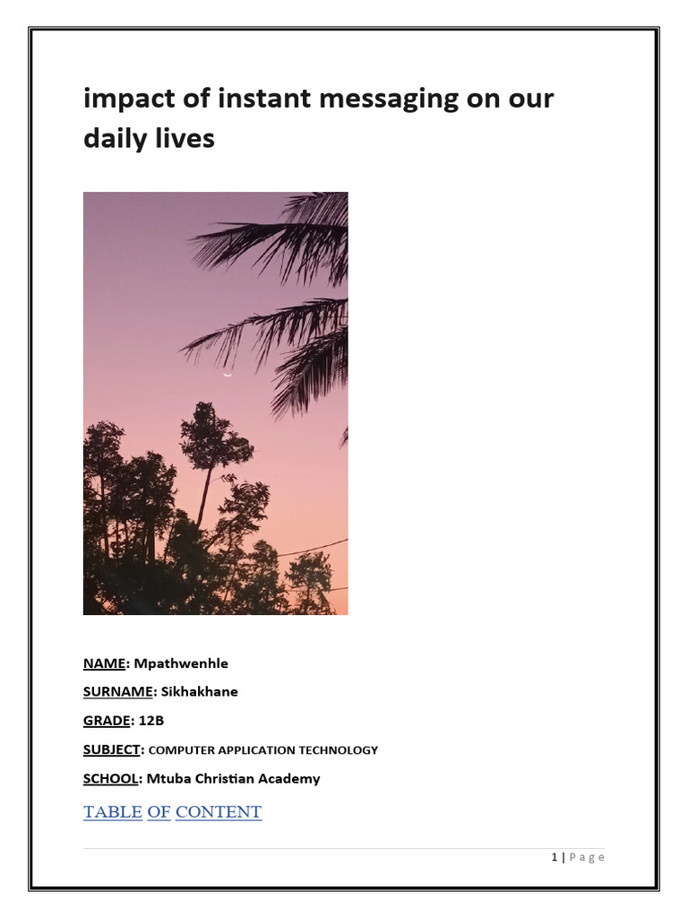 Report pdf information instant messaging