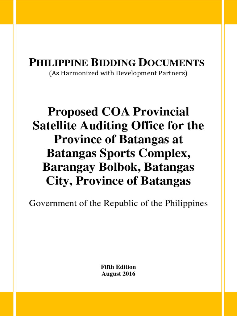 COA Batangas Satellite Office Bidding | PDF | Joint Venture | Procurement