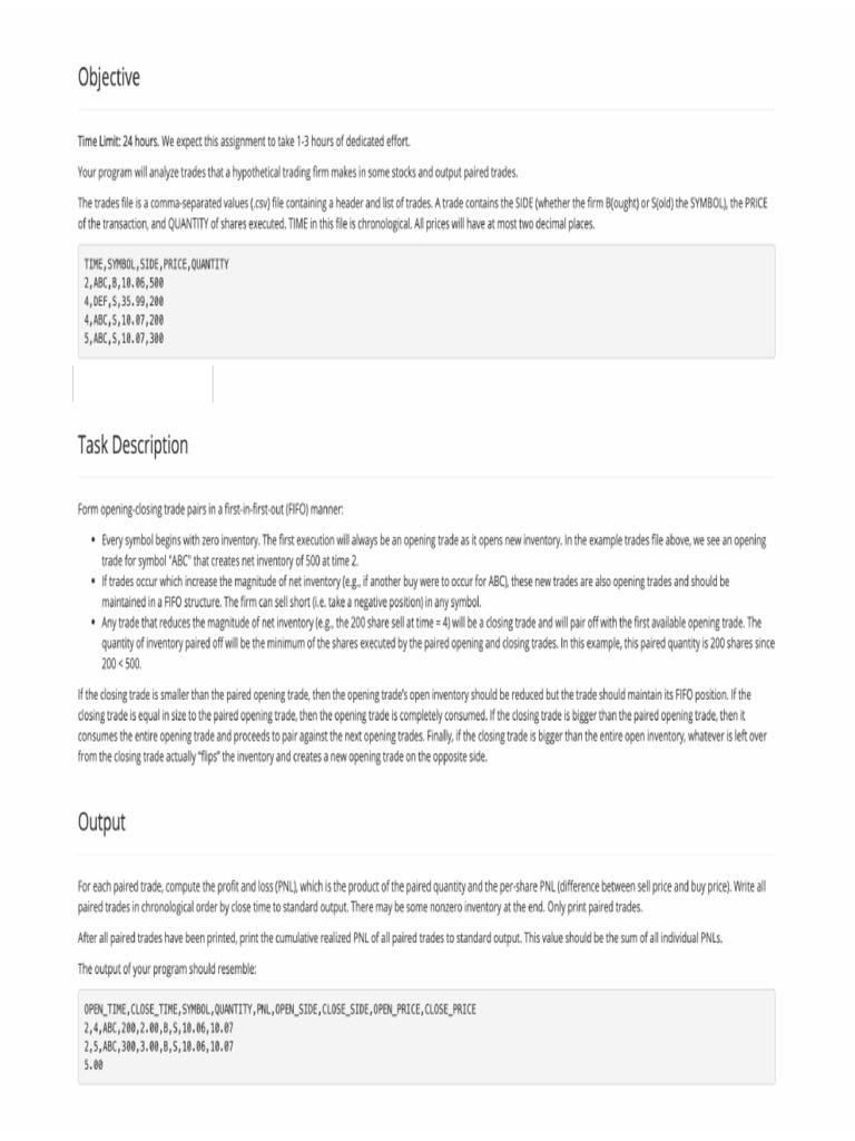 Programming Challenge | PDF