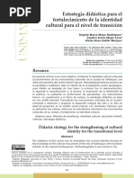 Estrategia Didáctica para El Fortalecimiento de La Identidad Cultural para El Nivel de Transición