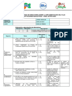 Ficha de Monitoreo de Especialistas A Directores Sobre La Implementación Del Plan Lector de La Ie