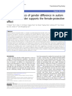 Genetic evidence of gender difference in autism