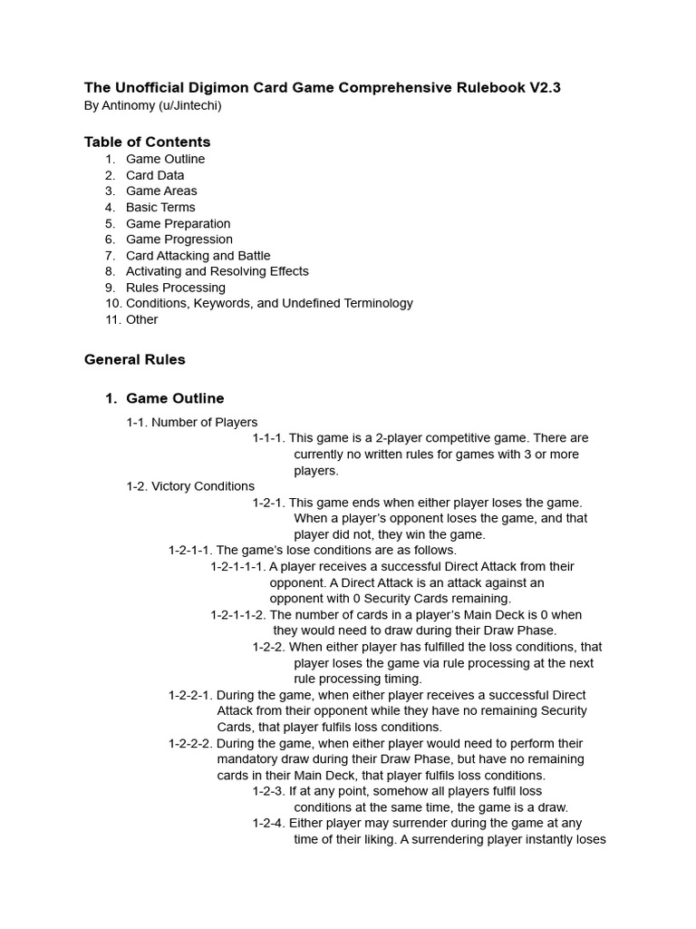 Digimon card game comprehensive rulebook v2 3 1 pdf plural