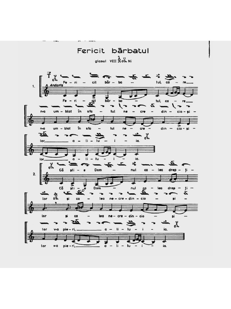 Fericit Bărbatul - Glas 8 | PDF