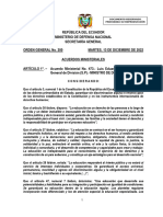 ACUERDO INTERMINISTERIAL - N°473 - 2 INST. FUERZAS ARMADAS