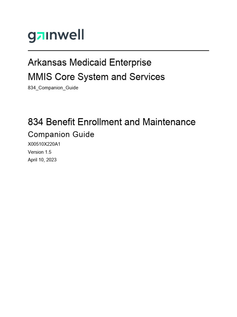 834 Companion Guide PDF Health Insurance Portability And