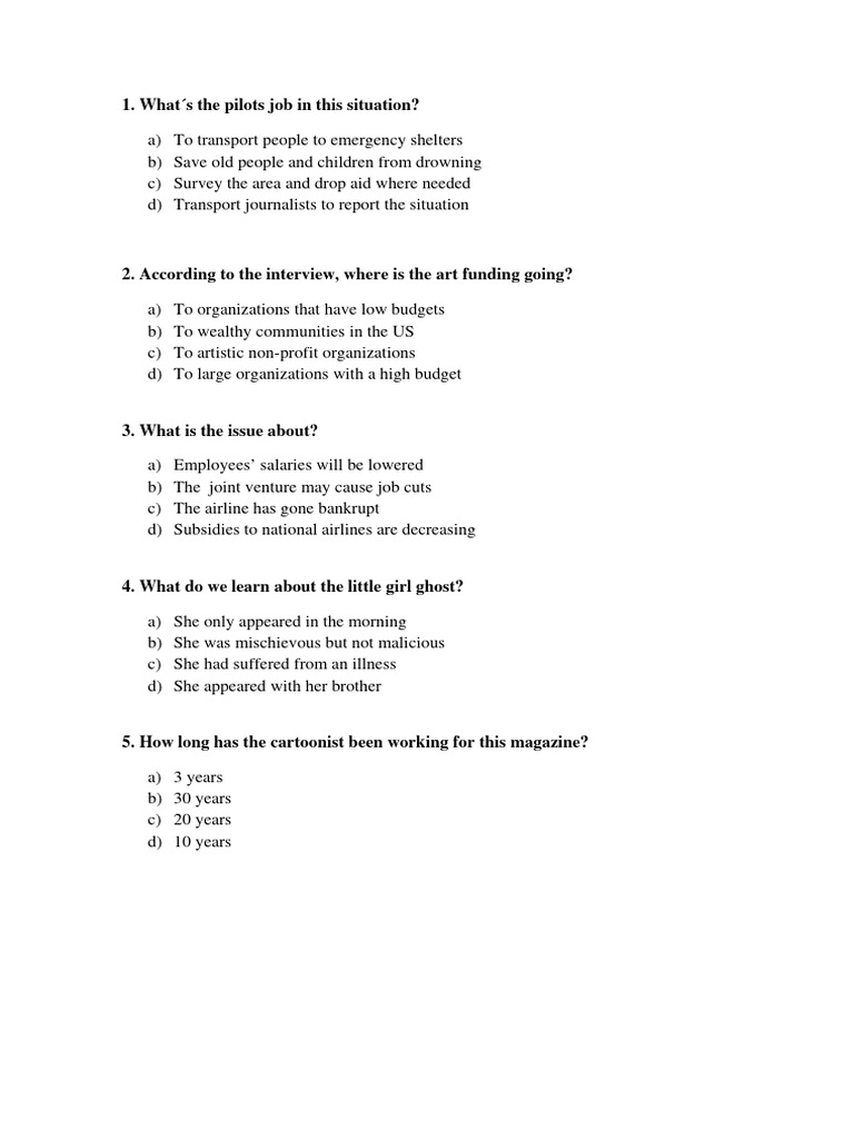 Listening Drill 3 | PDF