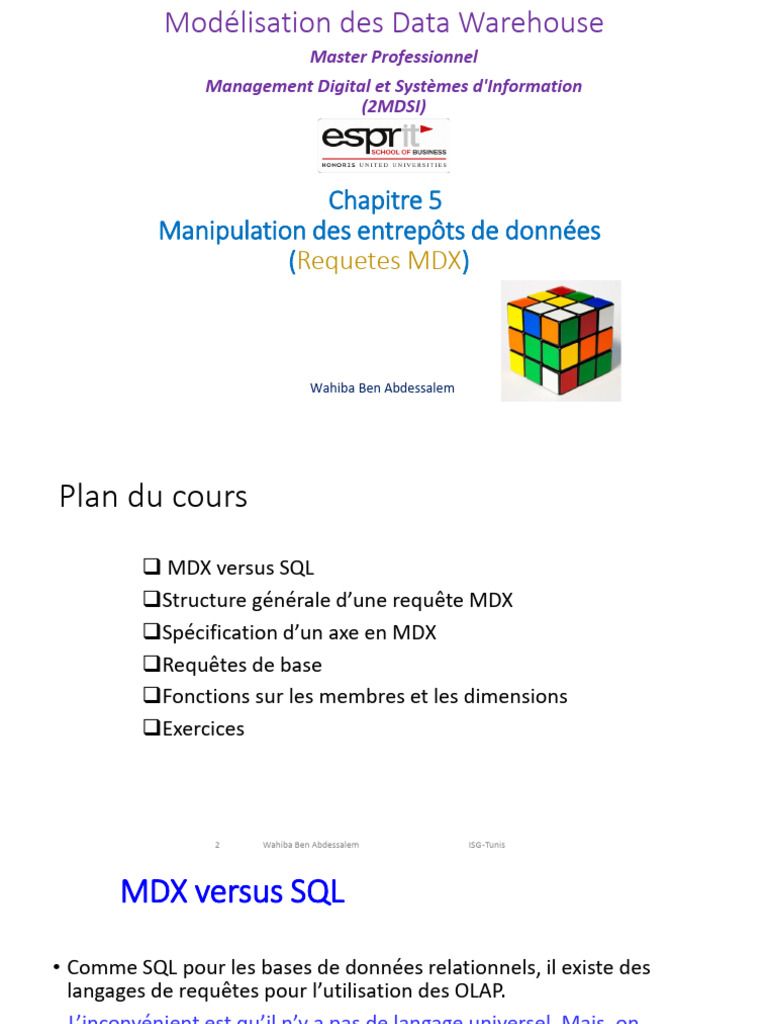 Modélisation Multidémentionnelle Et Entrepôt de Données | PDF | SQL ...