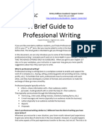 A Brief Guide To Professional Writing