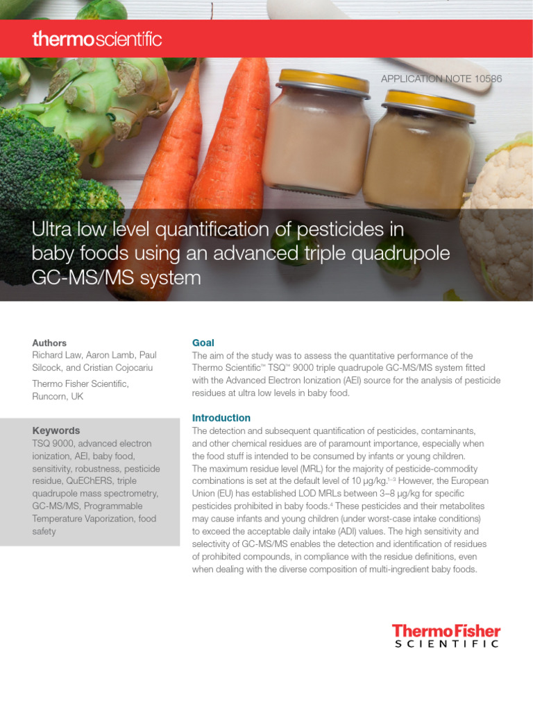 An 10586 Gc Ms Ms Pesticides Baby Foods An10586 En | PDF | Gas ...