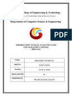 Galgotias College of Engineering & Technology: Inroduction To Data Analytics and Visualization Lab File (KDS-551)