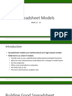 MGT1102 Spreadsheet Model