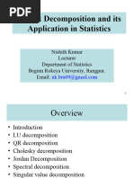 Matrix Decomposition and Its Application in Statistics NK