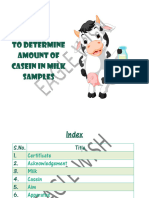 To Determine Amount of Casein in Milk Samples