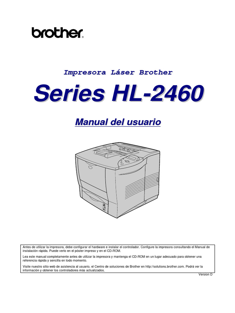 Brother HL2460 - Manual de Usuario | PDF | Radio | Impresora (Computación)