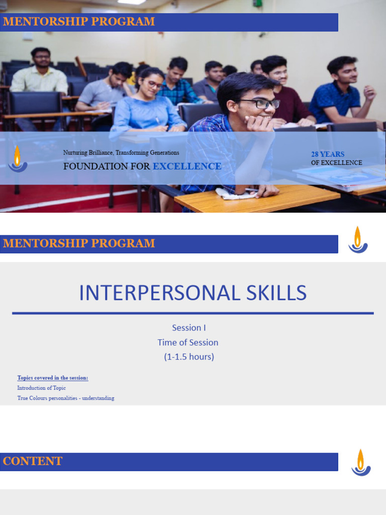 Interpersonal Skills Mentorship Guide | PDF | Social Skills | Mentorship