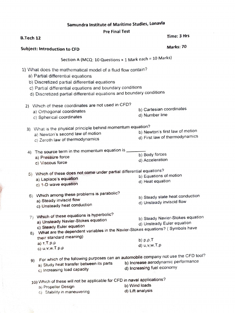 SIMS PFT PDF Fluid Dynamics NavierStokes Equations