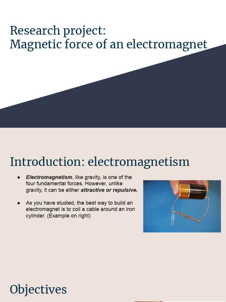 Research Project (Electromagnetism) | PDF
