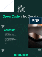 Open Code Intro Session