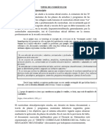 Clasificación Del Currículum Áulico - Prof. Ariel Chauqui