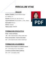 CURRICULUM VITAE Ejemplo