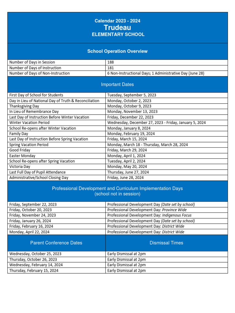 Calendar Trudeau 2023-24-1 | PDF | Observances