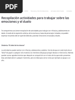 Cuadernillo de Actividades para el Duelo | PDF | Dolor | Las emociones