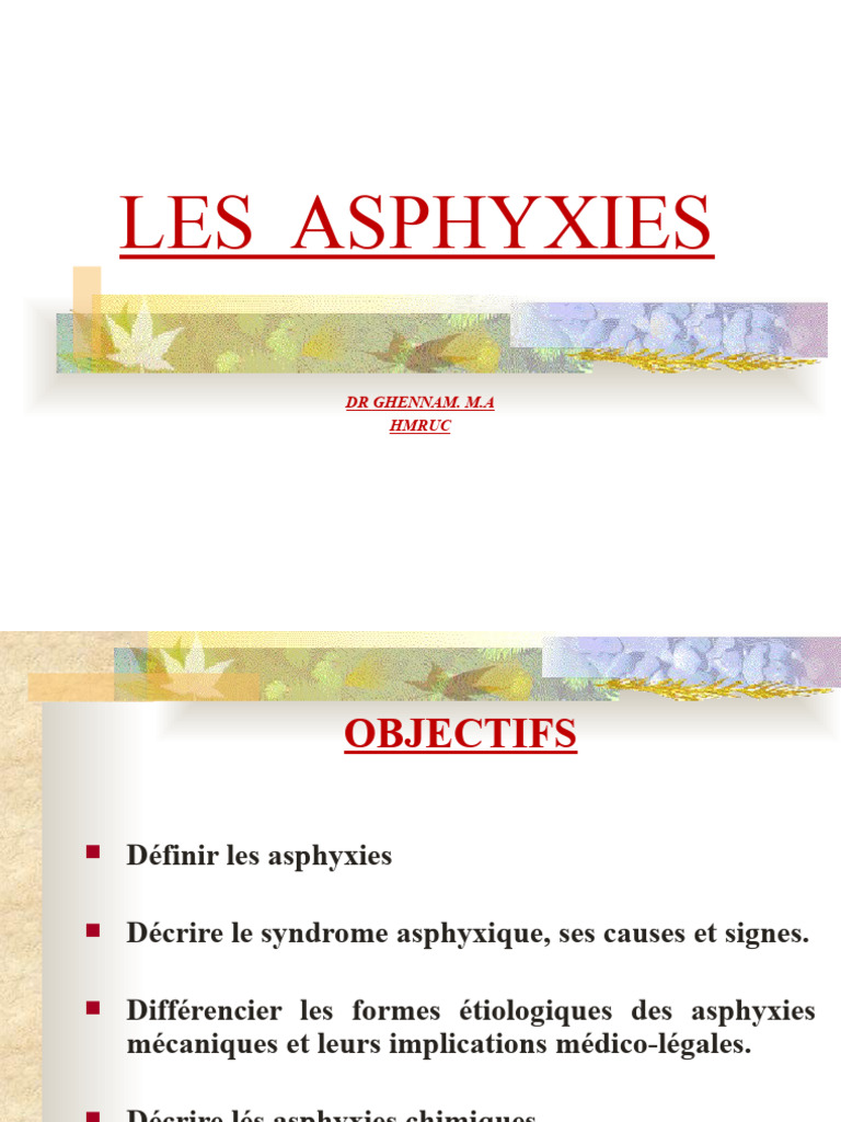 Comprendre les Asphyxies : Types et Causes | PDF | Monoxyde de carbone ...