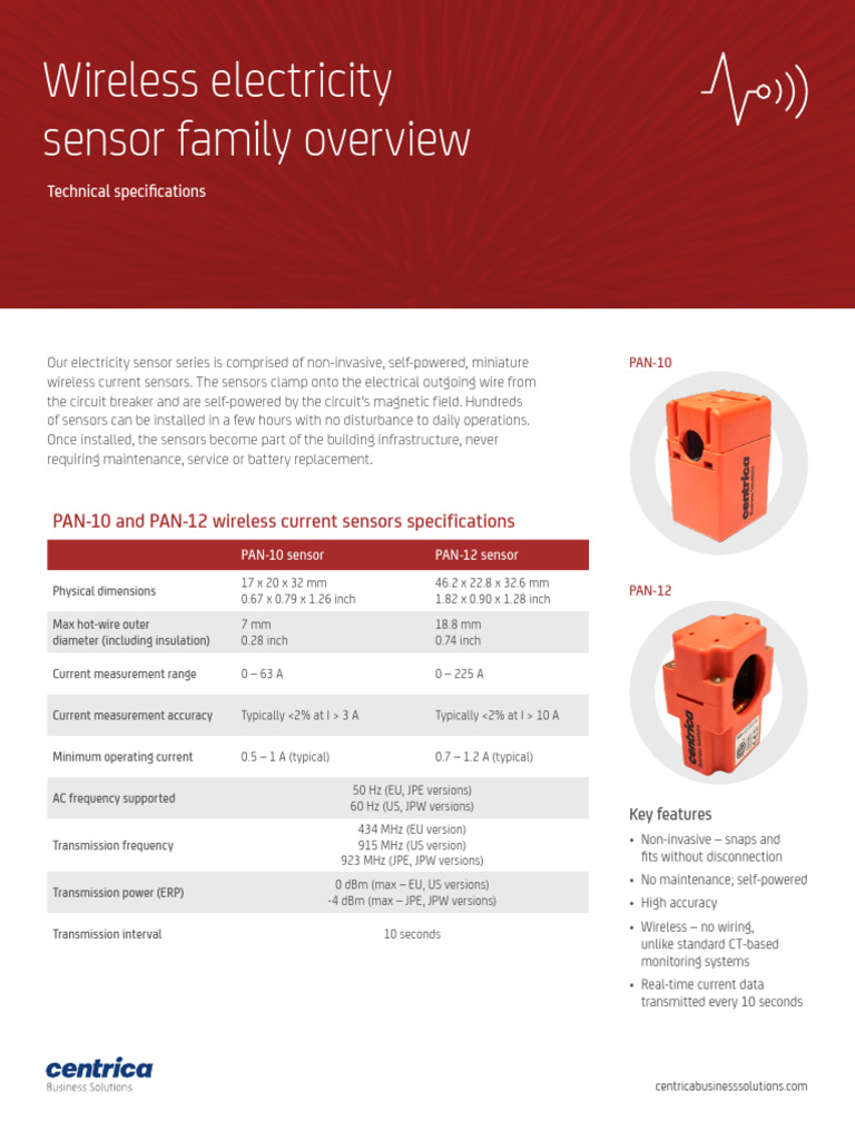 Datasheet Sensores (PAN 10-12-14-42) | Download Free PDF | Electric ...