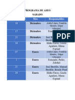 Programa de Aseo